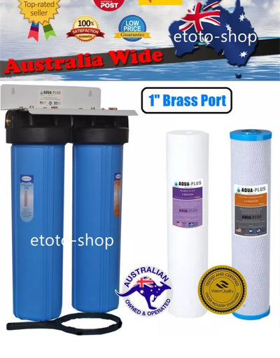 big blue twin whole house water filter system 20"x4.5"