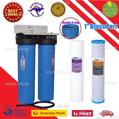 big blue twin whole house water filter system 20"x4.5"