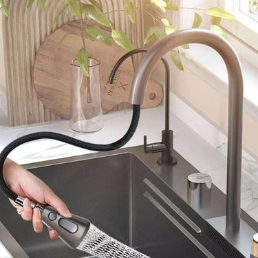 Manufacturer's lowest price, stainless steel kitchen sink, single sink kitchen sink, Feiyu Waterfall faucet